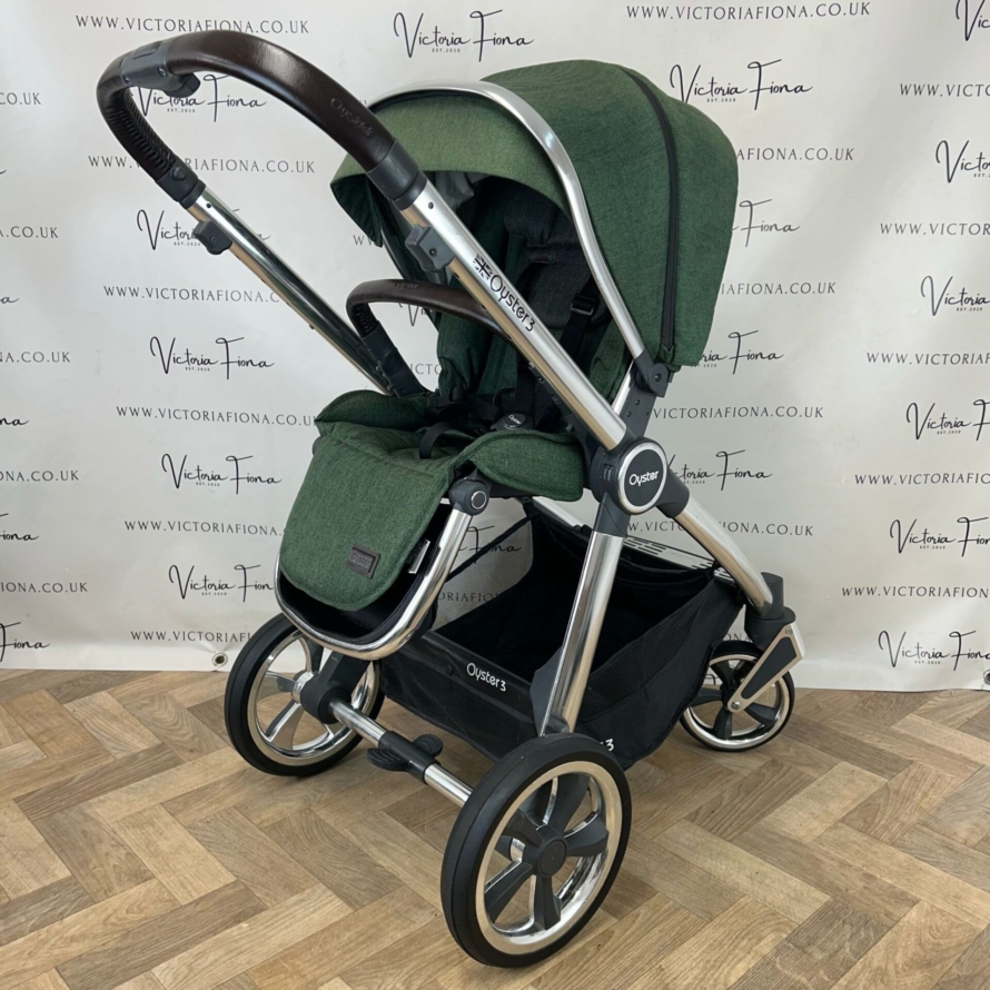 PRELOVED Babystyle Oyster 3 Pushchair & Carrycot - 0-22kg - Alpine Green - Image 5
