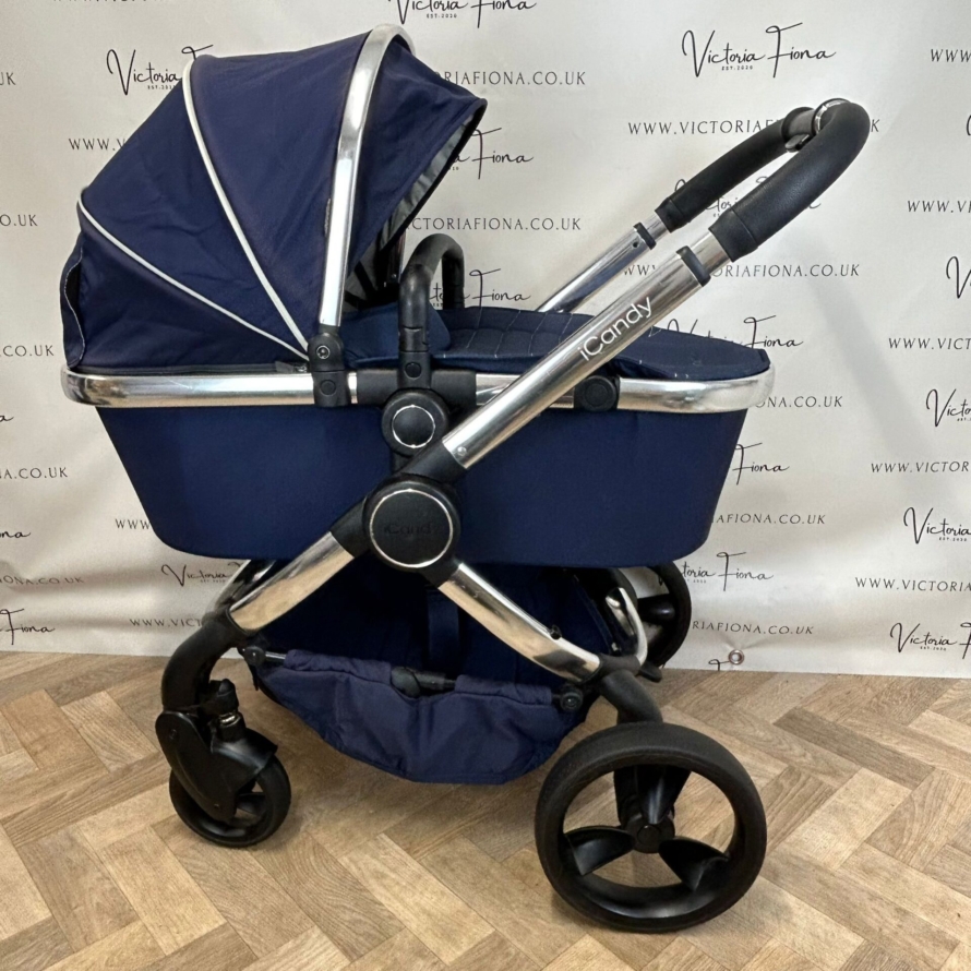 PRELOVED iCandy Peach 5 Pushchair - Indigo Blue - Image 2