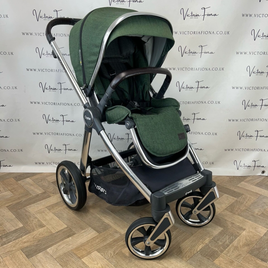 PRELOVED Babystyle Oyster 3 Pushchair & Carrycot - 0-22kg - Alpine Green - Image 7