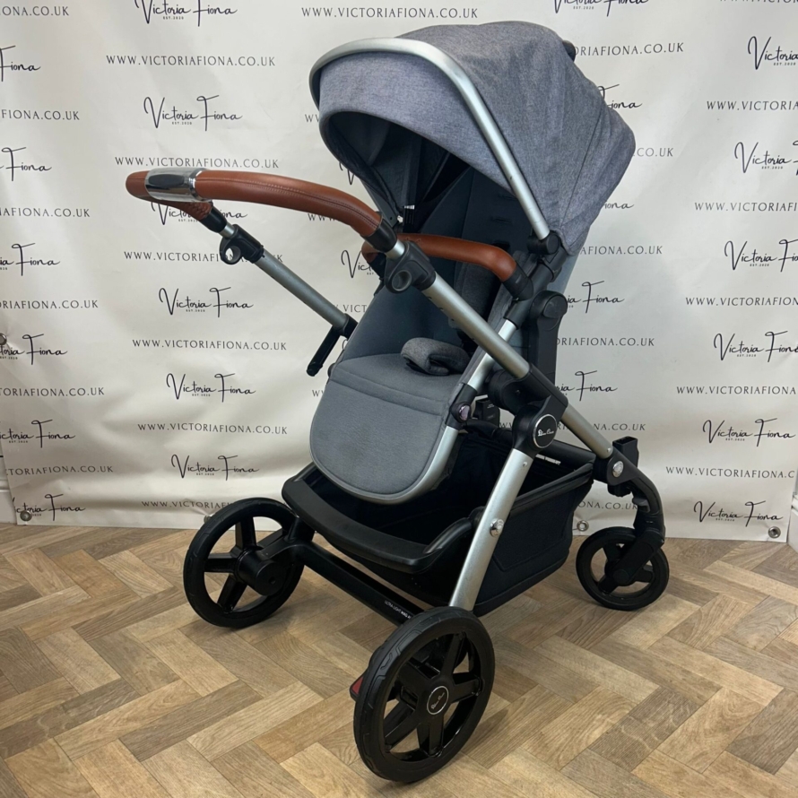 PRELOVED Silver Cross Wave Pushchair & Carrycot TANDEM BUNDLE - Zinc - Image 5