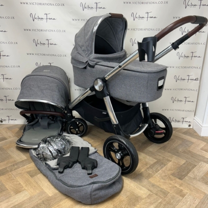 PRELOVED Mamas & Papas Ocarro Pushchair & Carrycot - Grey Twill 🩶