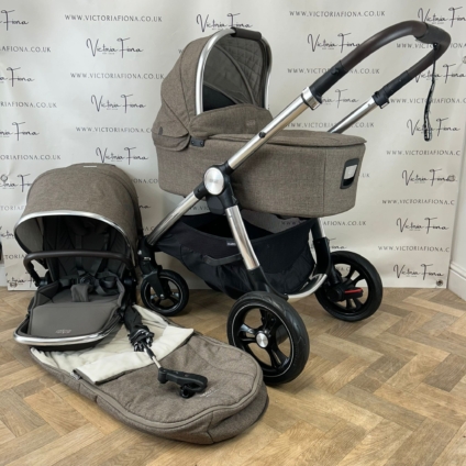 PRELOVED Mamas And Papas Ocarro Pushchair & Carrycot - Walnut Brown