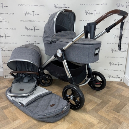 PRELOVED Mamas & Papas Ocarro Pushchair & Carrycot - Grey Twill 🩶