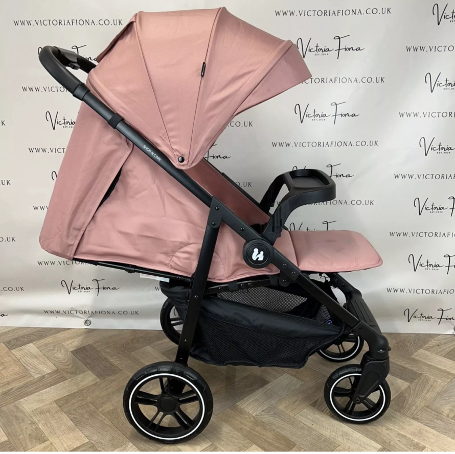 PRELOVED Hauck Shop N Care Pushchair Stroller 0-22kg Pink RRP £110 ☔️ - Image 4
