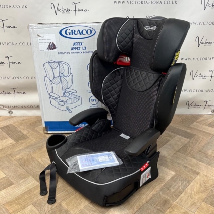 NEW Graco Affix Group 2/3 Car Seat - Black RRP£80