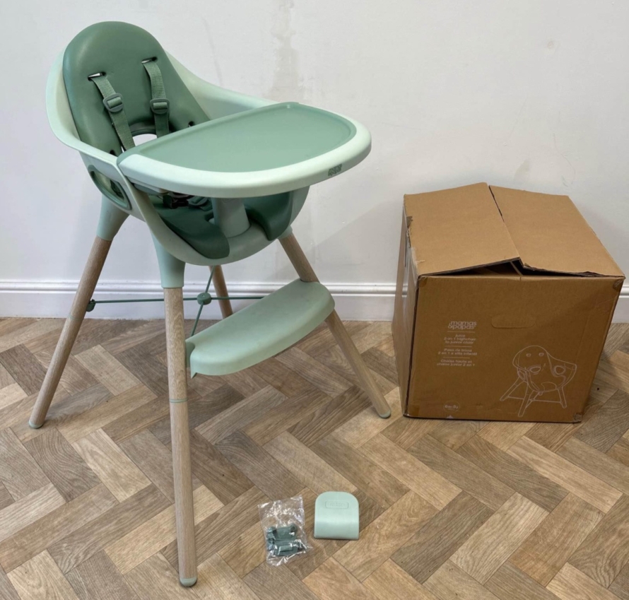 NEW Mamas & Papas Juice Highchair 2 In 1 - Eucalyptus Green RRP £120 6m - 5years
