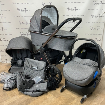 PRELOVED Venicci Tinum Pushchair & Carrycot - GREY