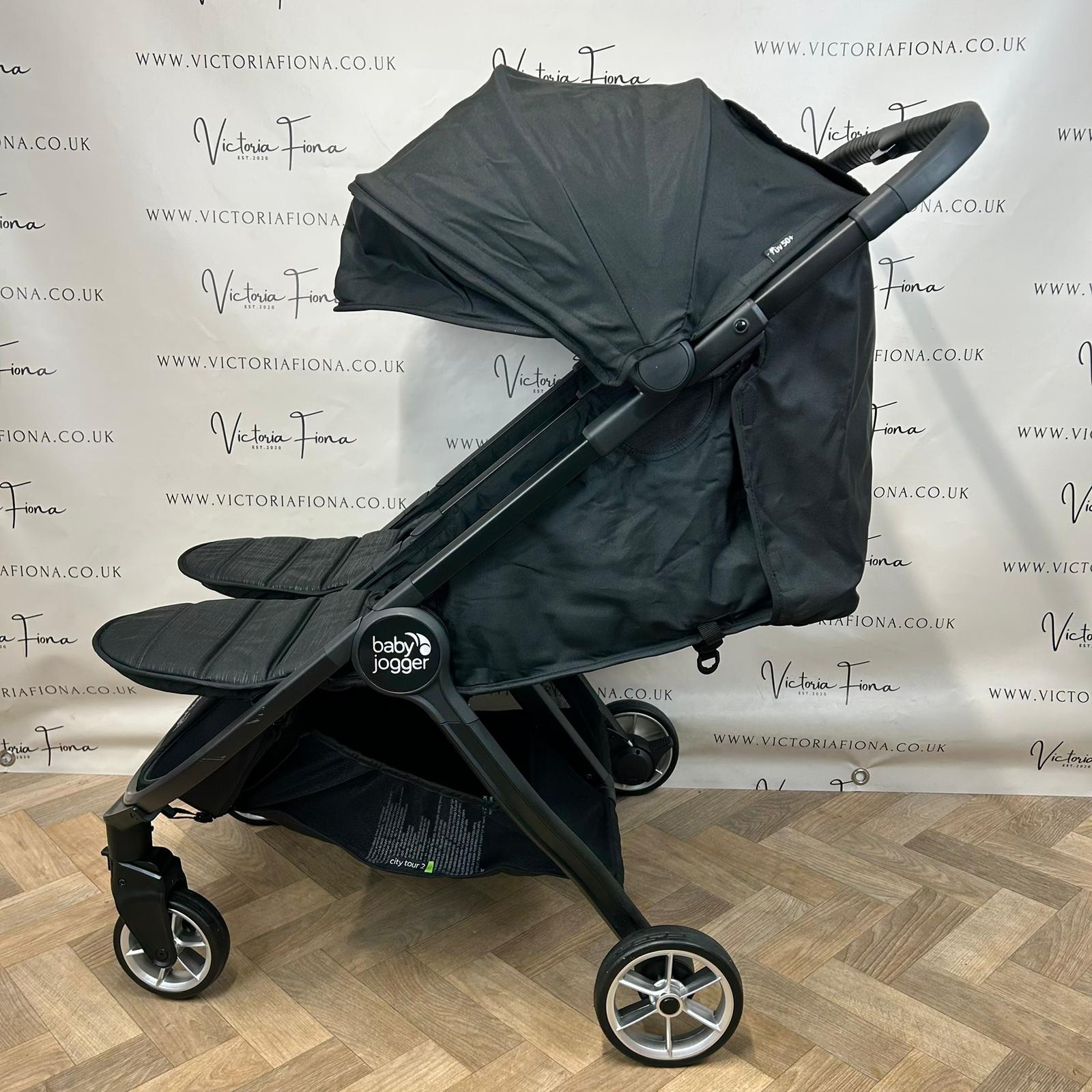 PRELOVED Baby Jogger City Tour 2 Double Stroller Pushchair - Opulent Black π¦ - Image 2