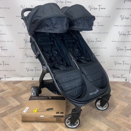 PRELOVED Baby Jogger City Tour 2 Double Stroller Pushchair - Opulent Black