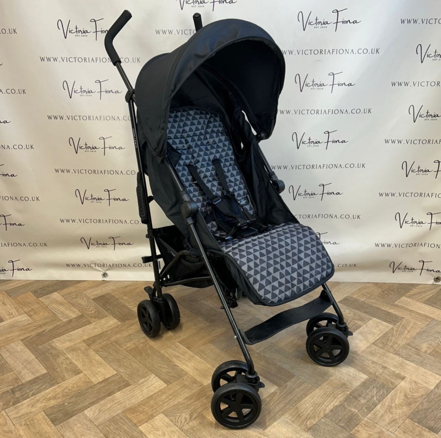 PRELOVED John Lewis Everyday Compact Lightweight Stroller - Black & Grey