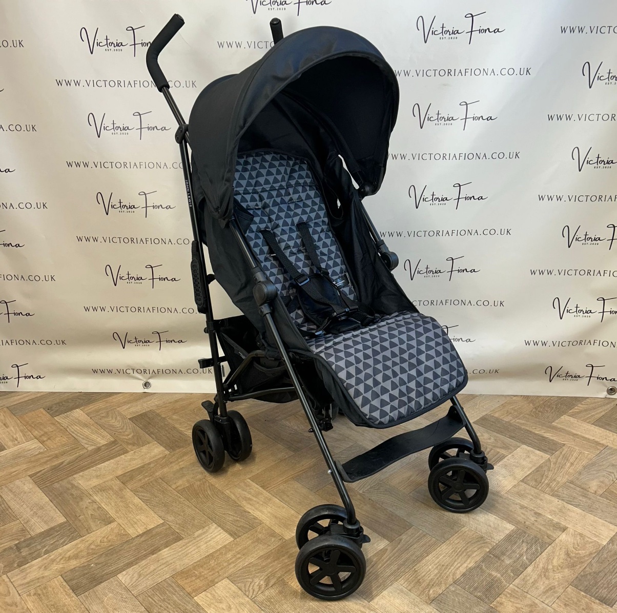 PRELOVED John Lewis Everyday Compact Lightweight Stroller Black Grey