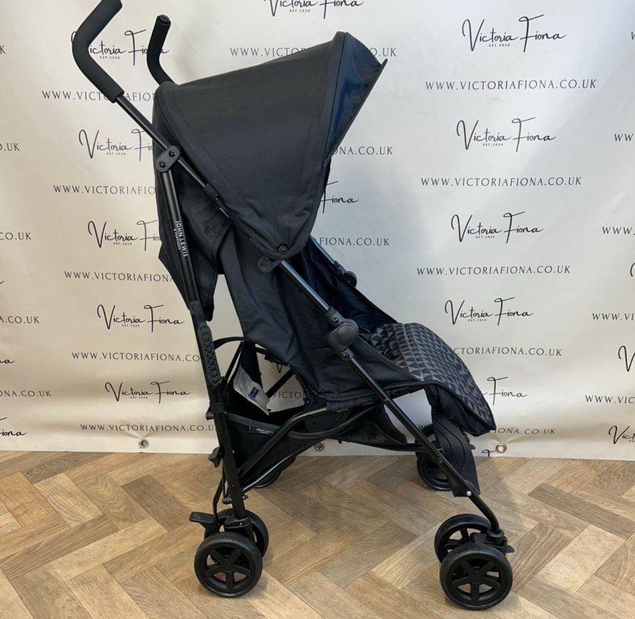 PRELOVED John Lewis Everyday Compact Lightweight Stroller Black Grey Victoria Fiona