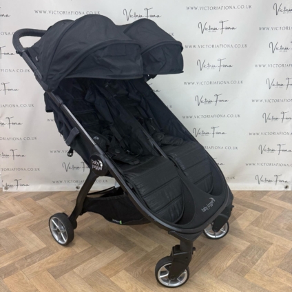 PRELOVED Baby Jogger City Tour 2 Double Stroller Pushchair - Opulent Black