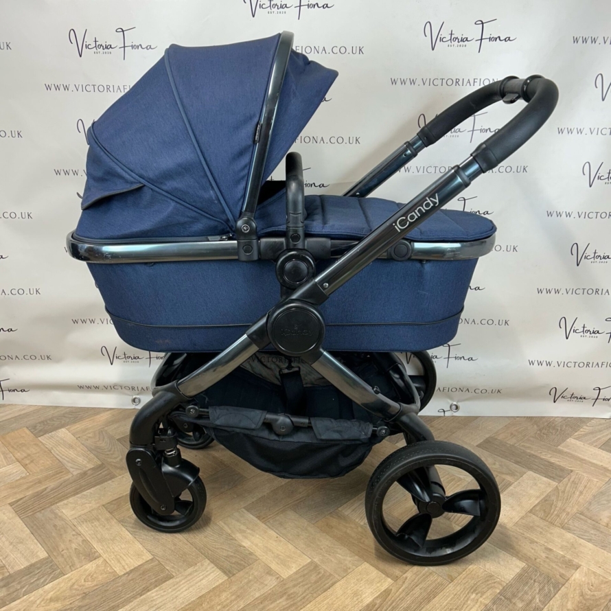 PRELOVED iCandy Peach 6 Pushchair - Navy Blue - Image 5