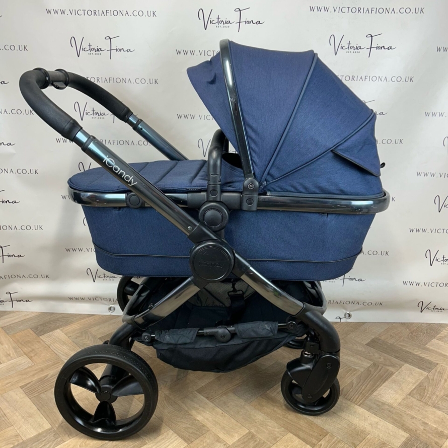 PRELOVED iCandy Peach 6 Pushchair - Navy Blue - Image 3