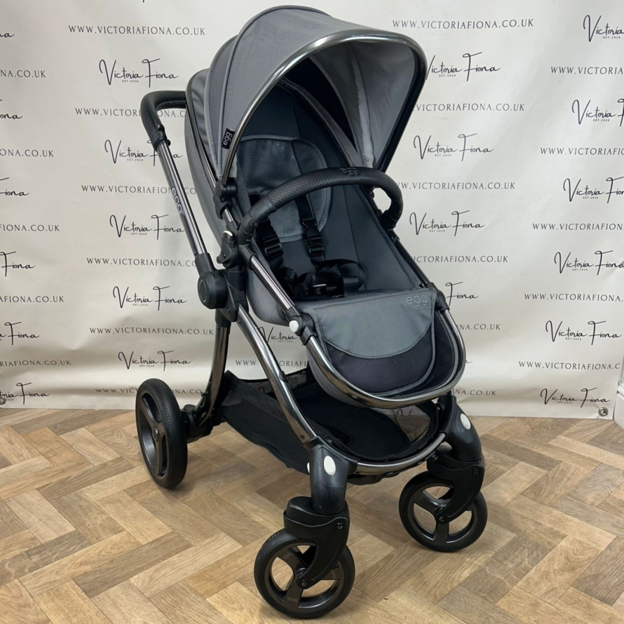 PRELOVED Egg2 Carrycot & Pushchair TRAVEL SYSTEM - Jurassic Grey - Image 7
