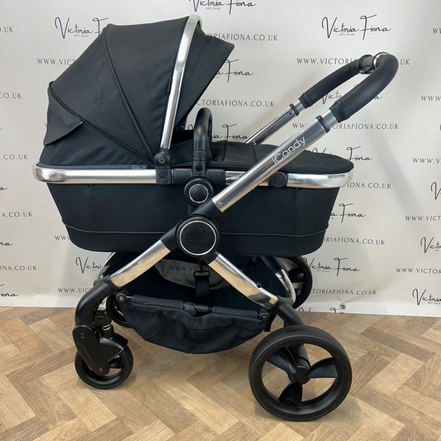 PRELOVED iCandy Peach 6 Pushchair & Carrycot Black Twill 🖤 - Image 2
