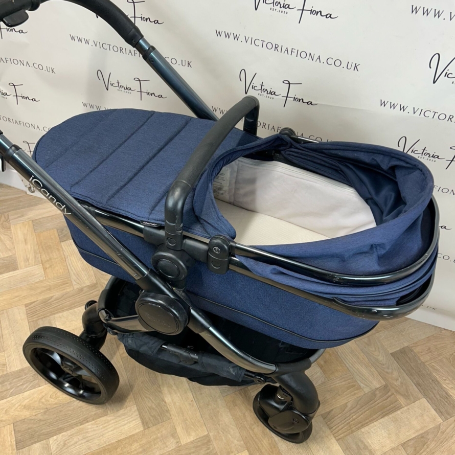 PRELOVED iCandy Peach 6 Pushchair - Navy Blue - Image 4