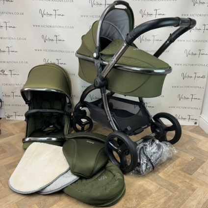 PRELOVED Egg2 Carrycot & Pushchair - Olive Green 💚