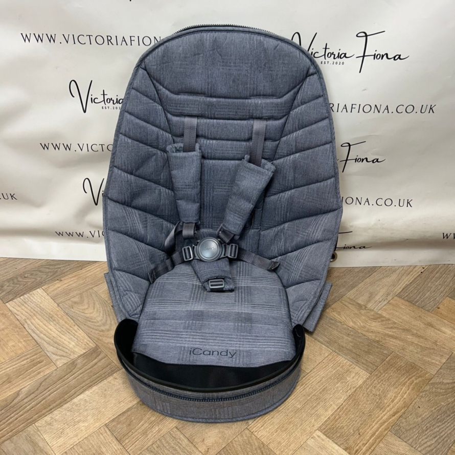 PRELOVED iCandy Peach 6 Pushchair - Light Grey Check with Cybex Cloud Z2 & Isofix - Image 6