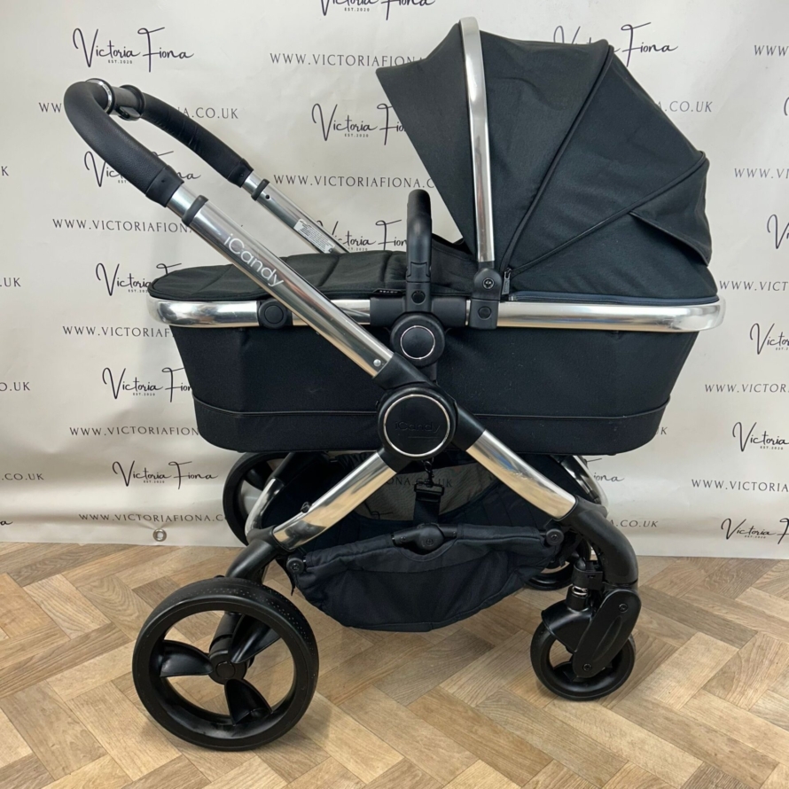 PRELOVED iCandy Peach 6 Pushchair & Carrycot Black Twill 🖤 - Image 2