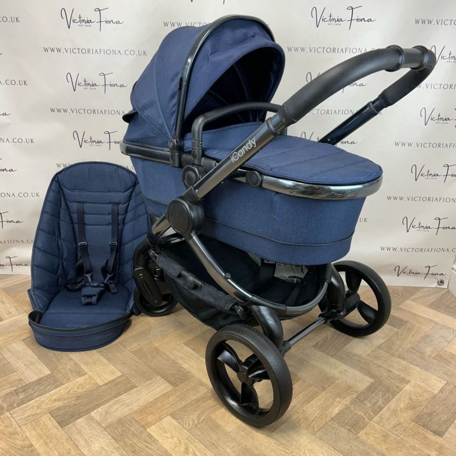 PRELOVED iCandy Peach 6 Pushchair - Navy Blue