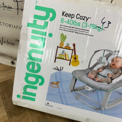 NEW Ingenuity Keep Cozy 3-in-1 Grow with Me Bounce and Rock Seat