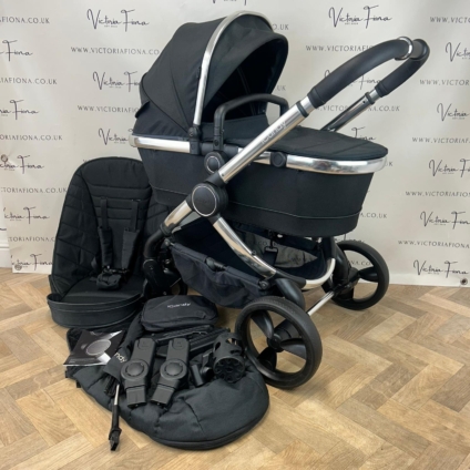 PRELOVED iCandy Peach 6 Pushchair & Carrycot Black Twill 🖤