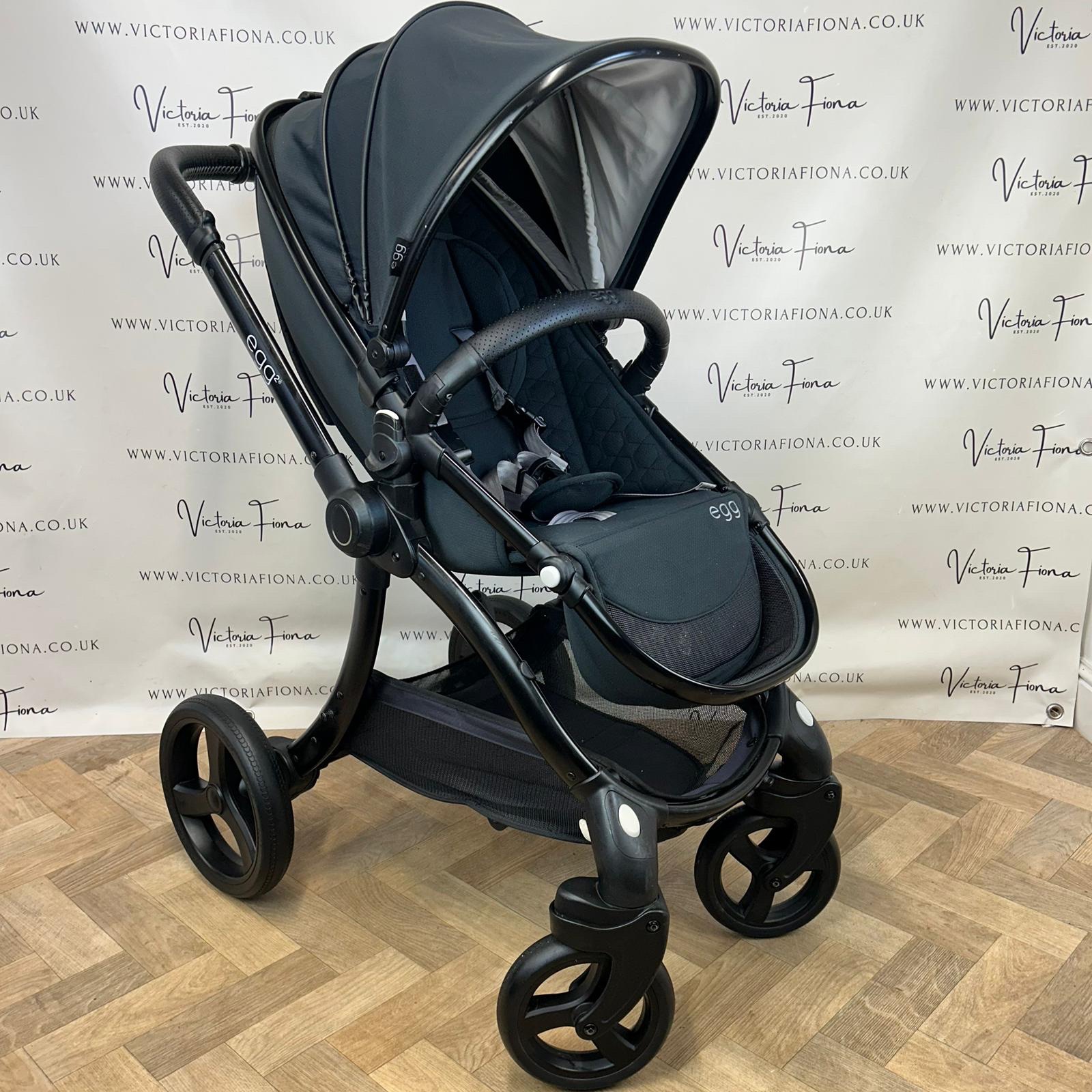 PRELOVED Egg2 Carrycot and Pushchair - Just Black 🖤 - Image 9