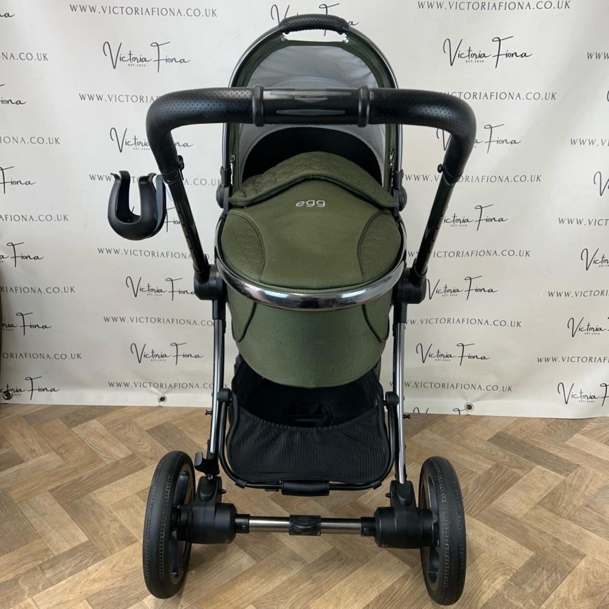PRELOVED Egg2 Carrycot & Pushchair - Olive Green 💚 - Image 3