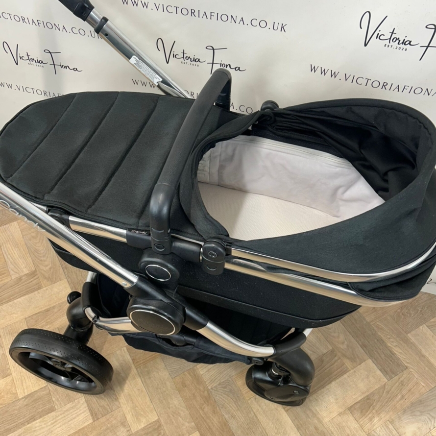 PRELOVED iCandy Peach 6 Pushchair & Carrycot Black Twill 🖤 - Image 4