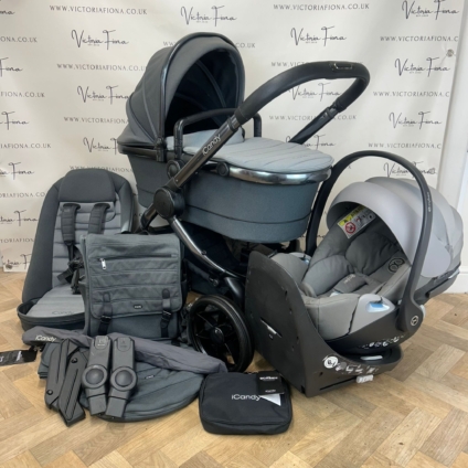 PRELOVED iCandy Peach 7 Pushchair with CYBEX 360 & ISOFIX - TRUFFLE GREY