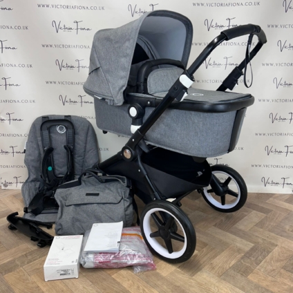PRELOVED Bugaboo Lynx Carrycot & Pushchair - Grey Melange