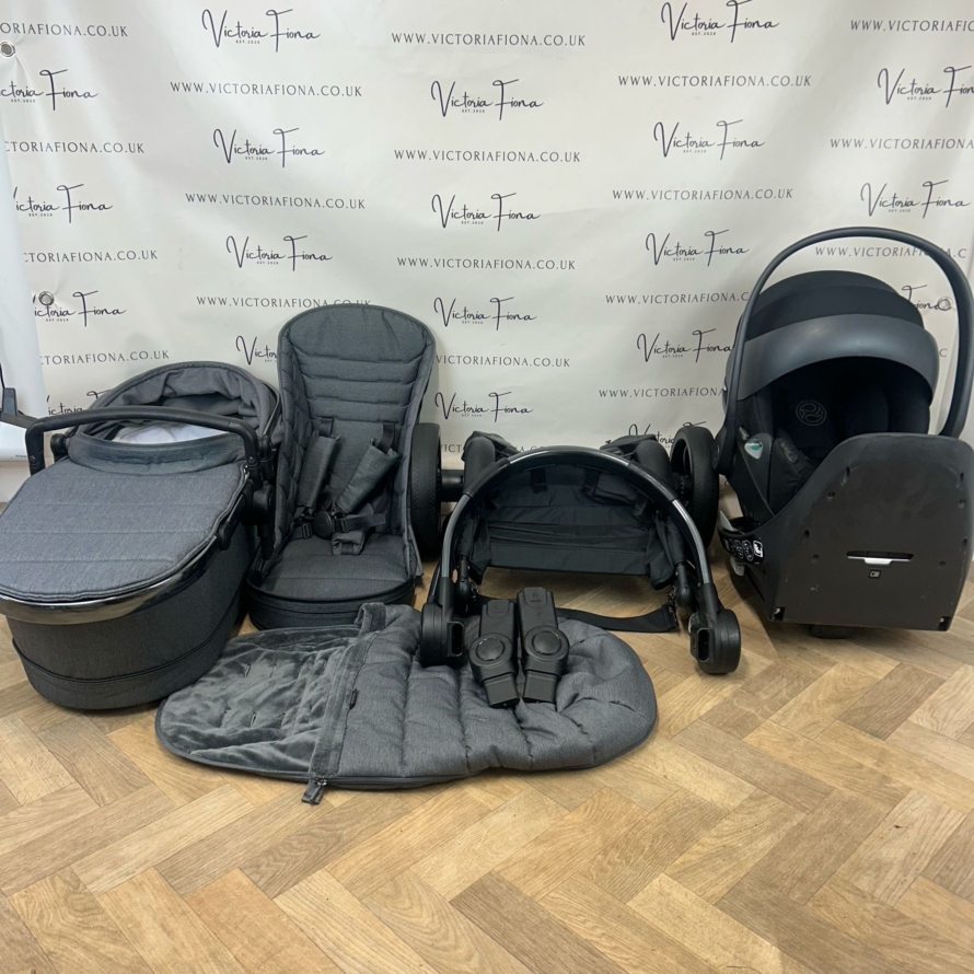 PRELOVED iCandy Peach 6 Pushchair Travel System Phantom - Dark Grey Twill 🩶 - Image 9