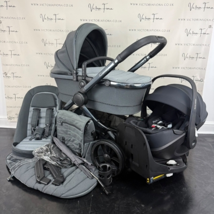 PRELOVED iCandy Peach 7 Pushchair with Maxi Cosi 360 PRO Car Seat & Isofix- TRUFFLE GREY RRP£1519
