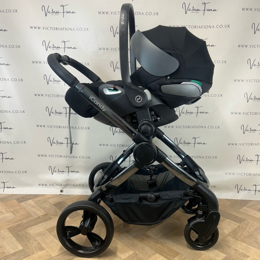 PRELOVED iCandy Peach 6 Pushchair Travel System Phantom - Dark Grey Twill 🩶 - Image 6
