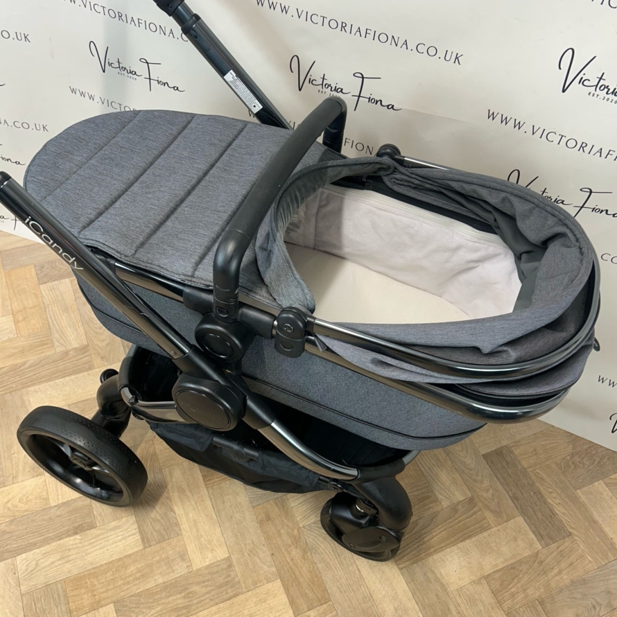 PRELOVED iCandy Peach 6 Pushchair Travel System Phantom - Dark Grey Twill 🩶 - Image 4