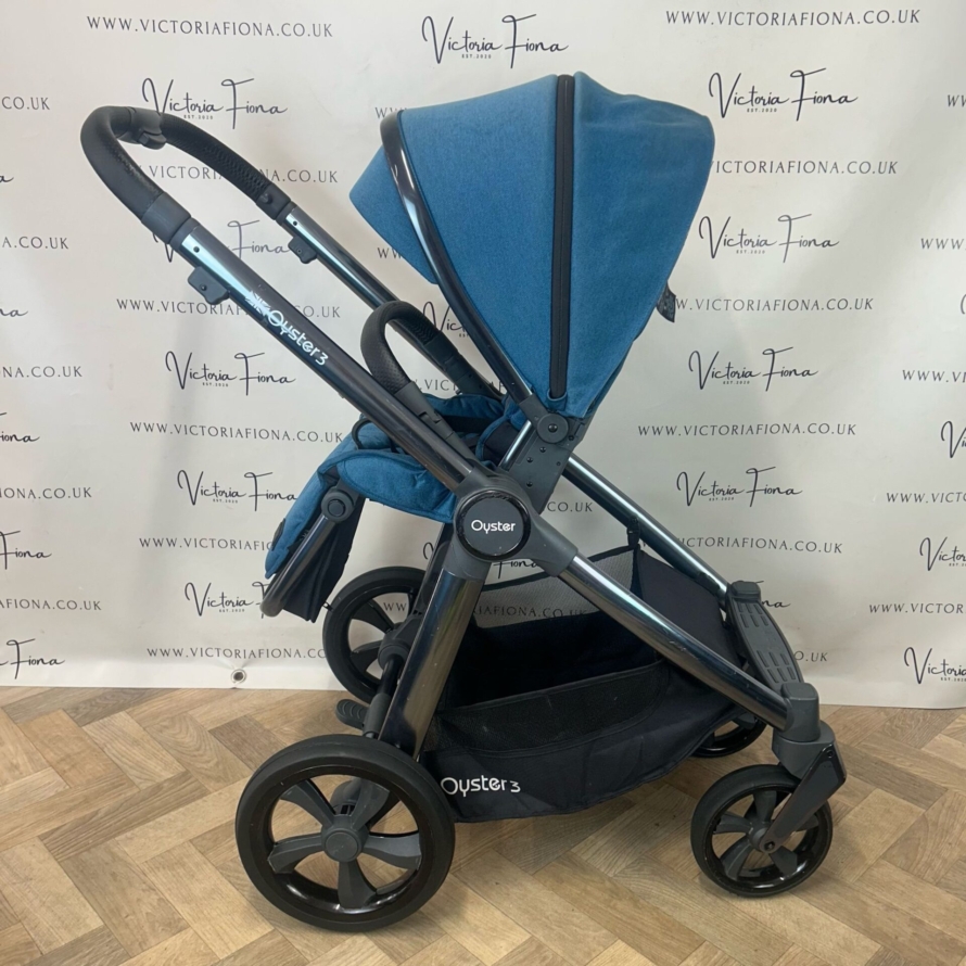 PRELOVED Babystyle Oyster 3 Pushchair, Carrycot & Car Seat - 0-22kg - Kingfisher Blue 💙 - Image 6