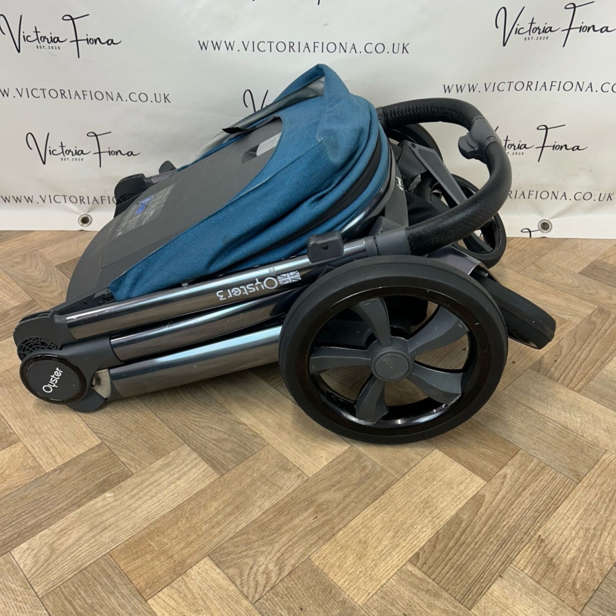 PRELOVED Babystyle Oyster 3 Pushchair, Carrycot & Car Seat - 0-22kg - Kingfisher Blue 💙 - Image 8