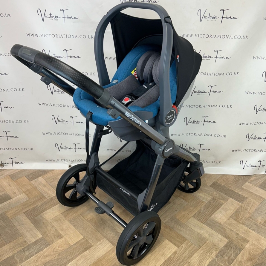 PRELOVED Babystyle Oyster 3 Pushchair, Carrycot & Car Seat - 0-22kg - Kingfisher Blue 💙 - Image 7