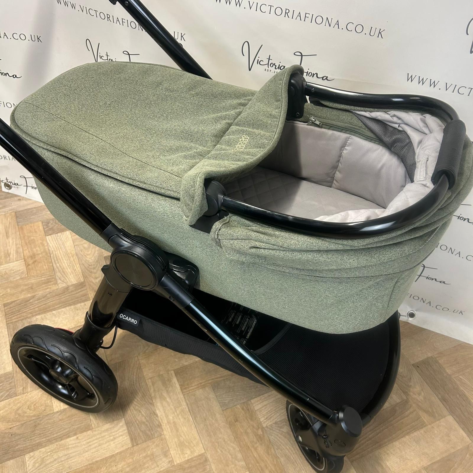 PRELOVED Mamas And Papas Ocarro Tweed Pushchair & Carrycot - Juniper Green 💚 - Image 4