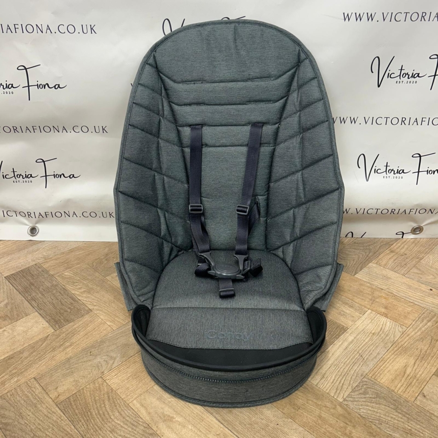 PRELOVED iCandy Peach 6 Pushchair & Carrycot - Dark Grey Twill 🩶 - Image 3