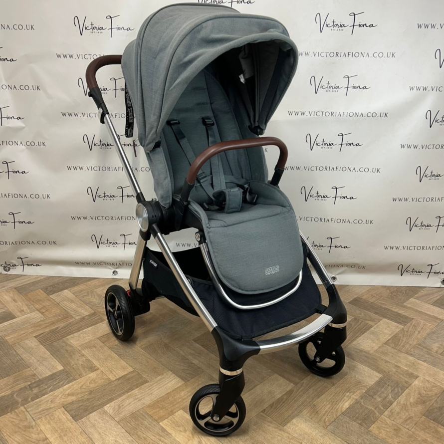 PRELOVED Mamas & Papas Strada Carrycot, Pushchair - Grey Mist - Image 5