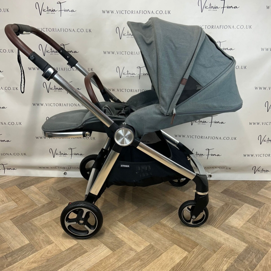 PRELOVED Mamas & Papas Strada Carrycot, Pushchair - Grey Mist - Image 8