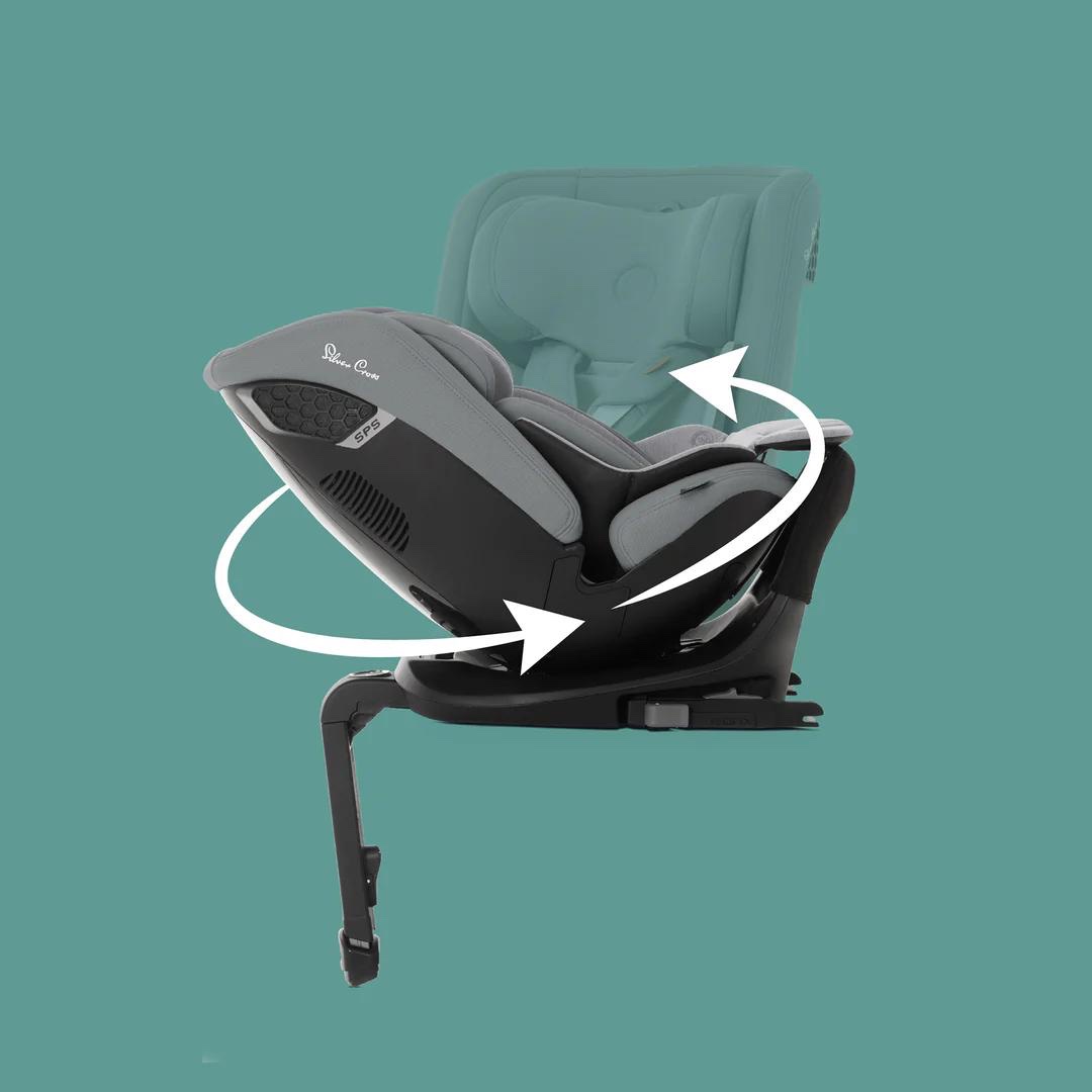 NEW Silver Cross Motion 3 All Size 360 Group 0+/1/2/3 Car Seat - Taupe RRP£275 - Image 2