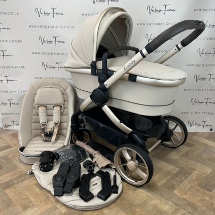 PRELOVED iCandy Peach 7 Pushchair and Carrycot - Biscotti