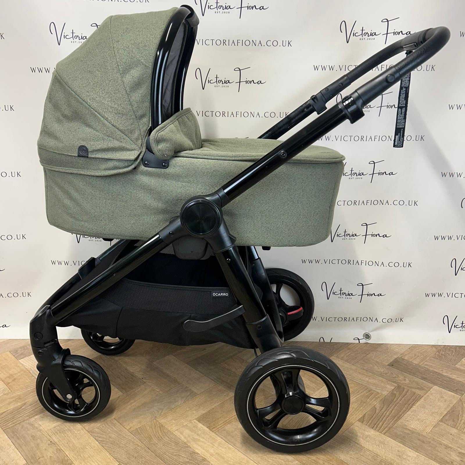 PRELOVED Mamas And Papas Ocarro Tweed Pushchair & Carrycot - Juniper Green 💚 - Image 2