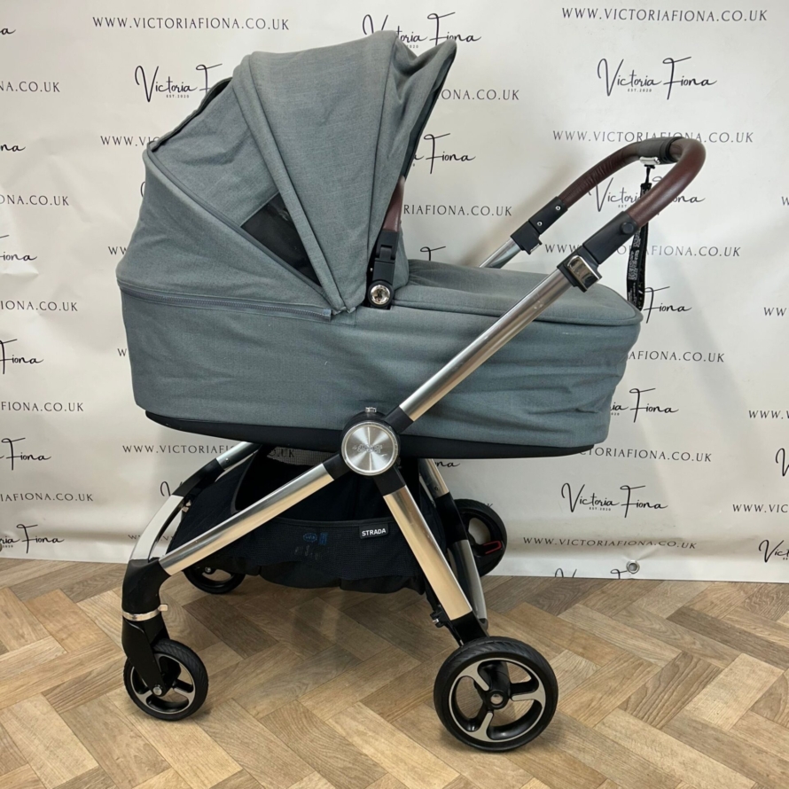 PRELOVED Mamas & Papas Strada Carrycot, Pushchair - Grey Mist - Image 2