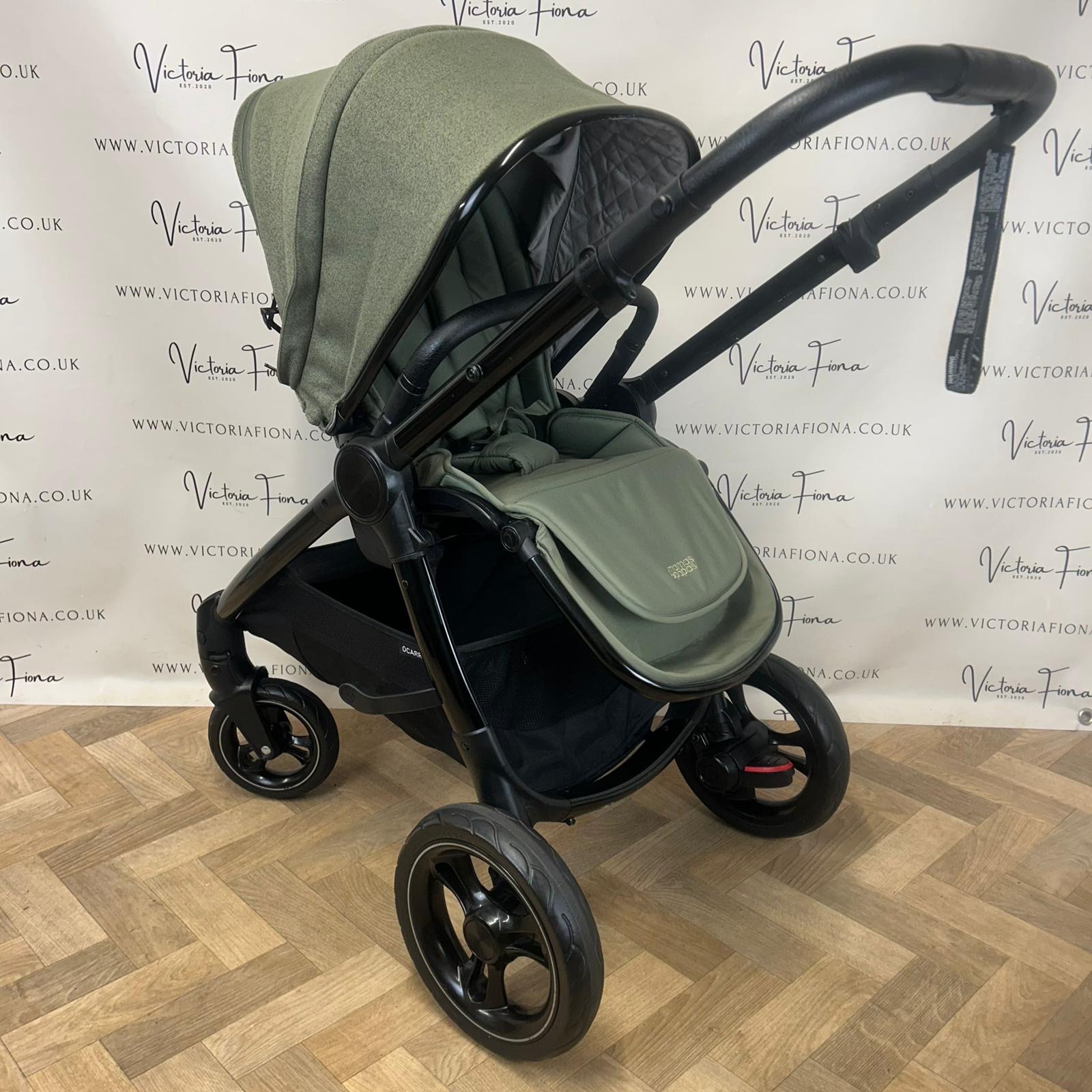 PRELOVED Mamas And Papas Ocarro Tweed Pushchair & Carrycot - Juniper Green 💚 - Image 6