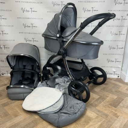 PRELOVED Egg2 Carrycot & Pushchair - Jurassic Grey